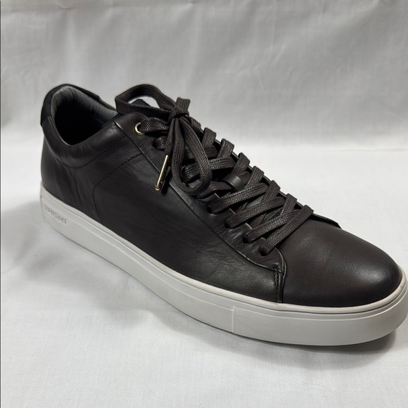 Men's Brown Leather Sneakers - Picture 1 of 7